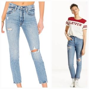 Levi's [REVOLVE] 501 High Rise Button Fly Distressed Skinny Jeans 31x32